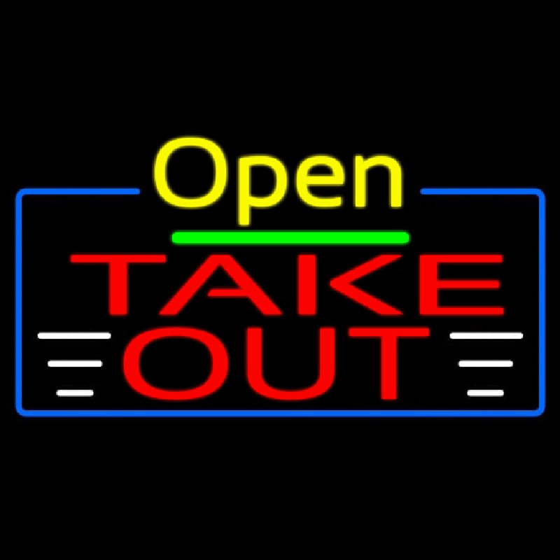 Open Take Out Neonreclame