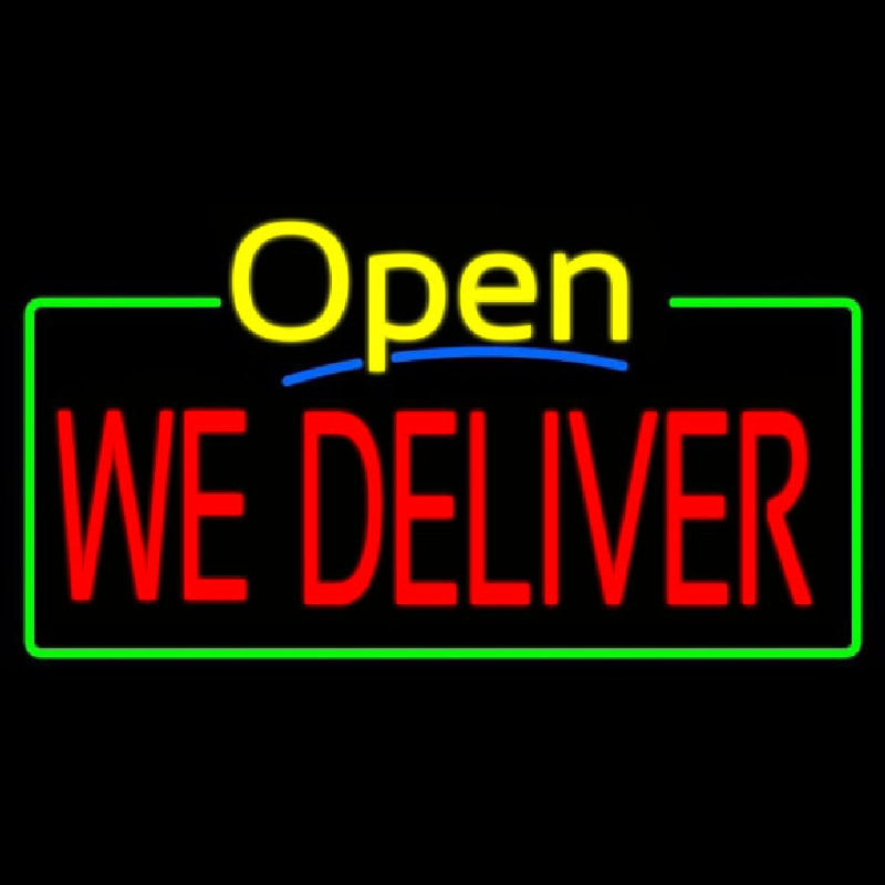 Open We Deliver Neonreclame