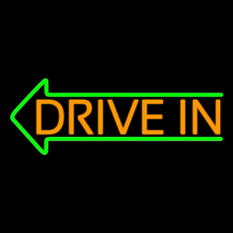 Orange Drive In Green Arrow Neonreclame