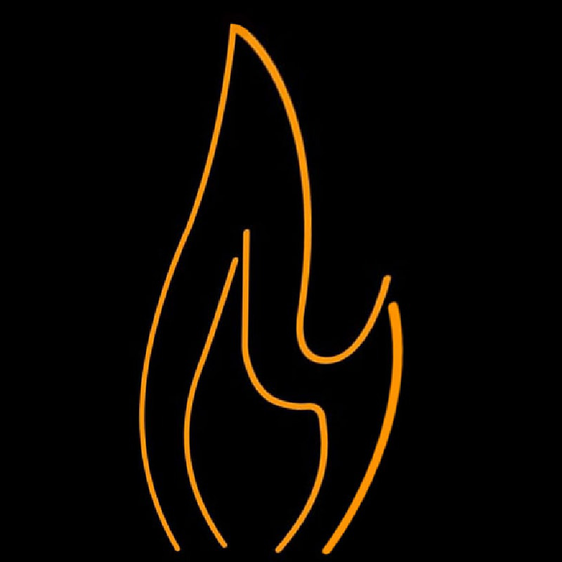 Orange Flame Logo Neonreclame
