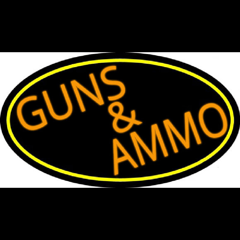 Orange Guns And Ammo Neonreclame