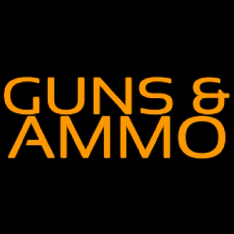 Orange Guns And Ammo Neonreclame