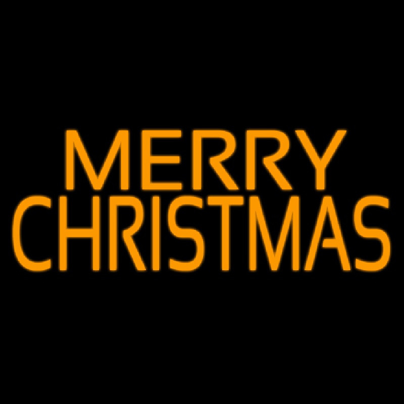 Orange Merry Christmas Tree Neonreclame