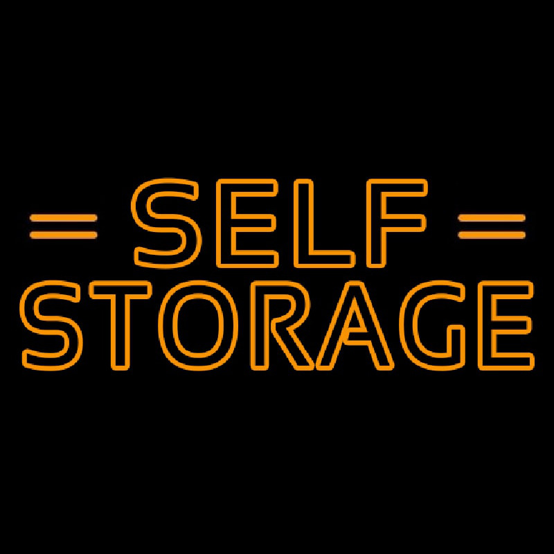 Orange Self Storage Block With Line Neonreclame