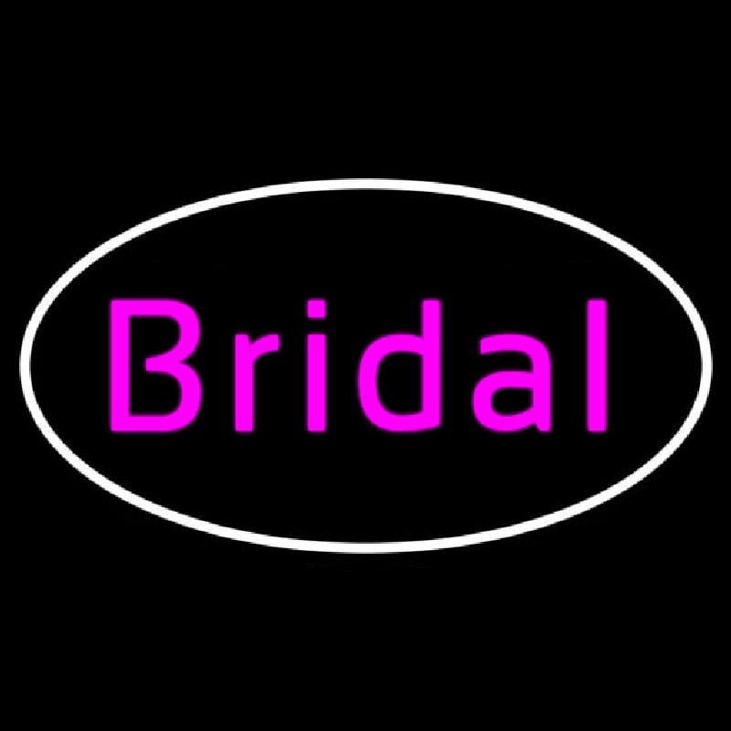 Oval Bridal Cursive Neonreclame