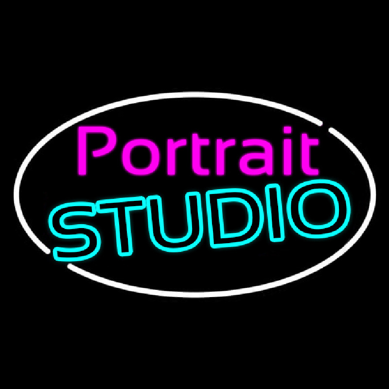 Oval Portrait Studio Neonreclame