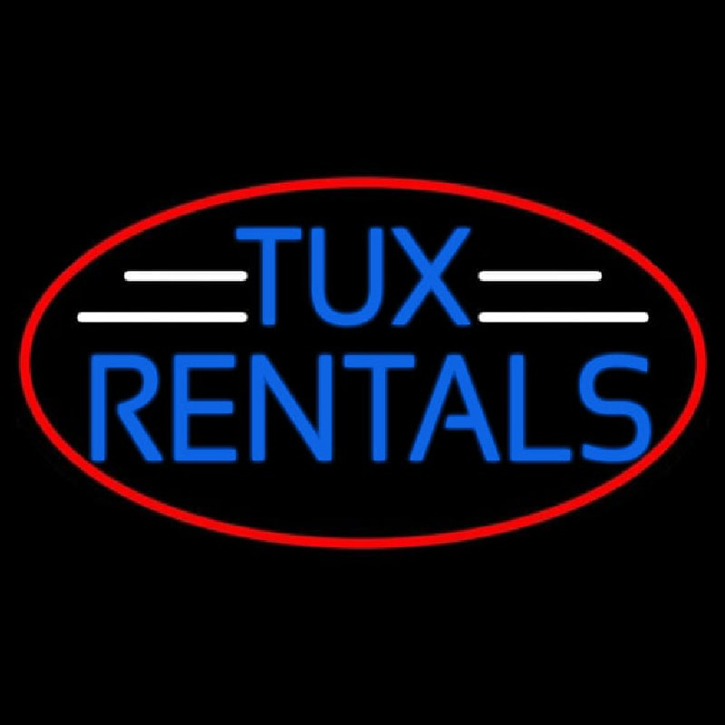 Oval Tu  Rental Neonreclame