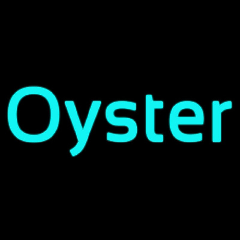 Oysters Turquoise Neonreclame