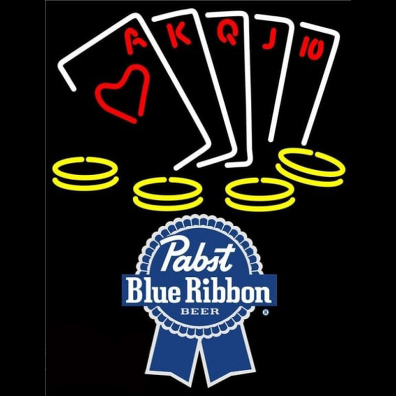 Pabst Blue RibbonPoker Ace Series Beer Sign Neonreclame