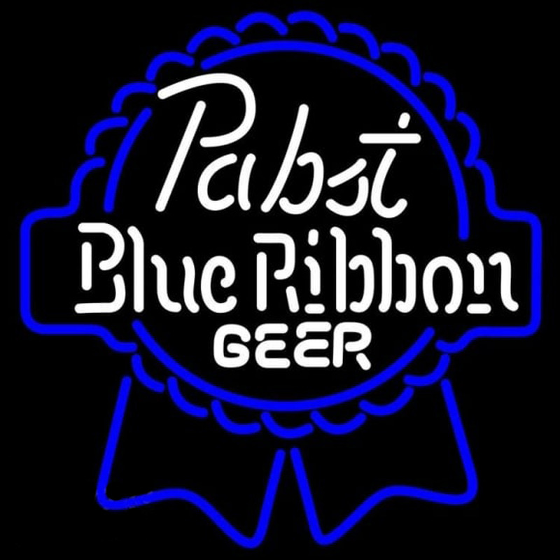Pabst Blue White Ribbon Beer Sign Neonreclame