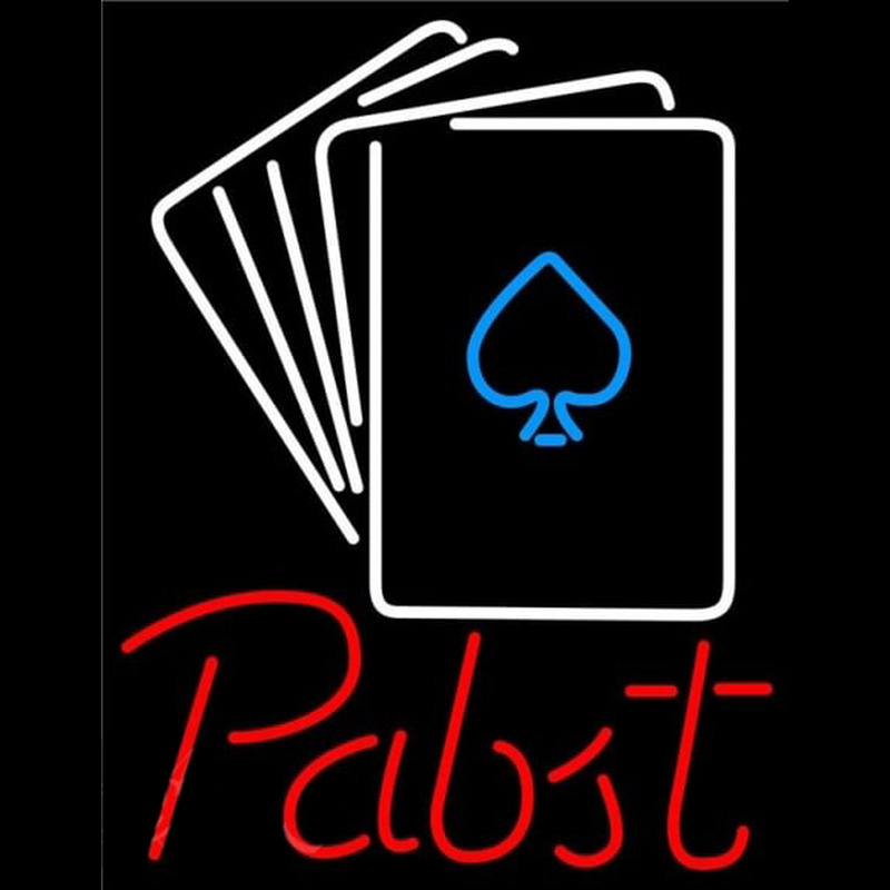 Pabst Cards Beer Sign Neonreclame