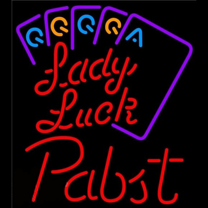 Pabst Lady Luck Series Beer Sign Neonreclame