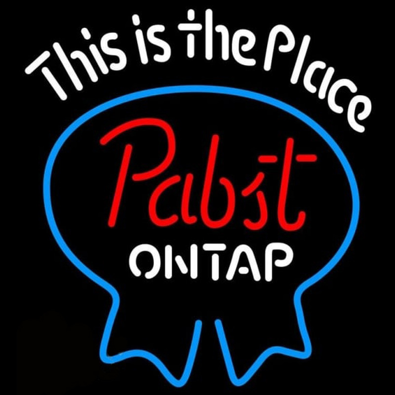 Pabst Light This is the Place Beer Sign Neonreclame