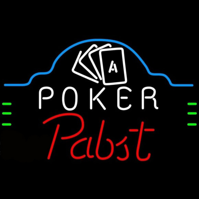 Pabst Poker Ace Cards Beer Sign Neonreclame