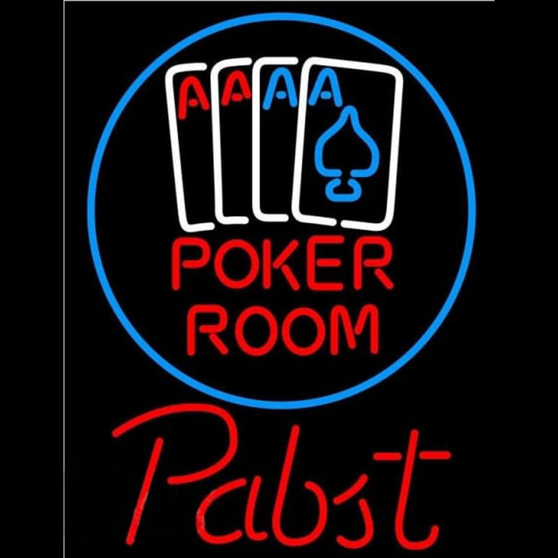 Pabst Poker Room Beer Sign Neonreclame