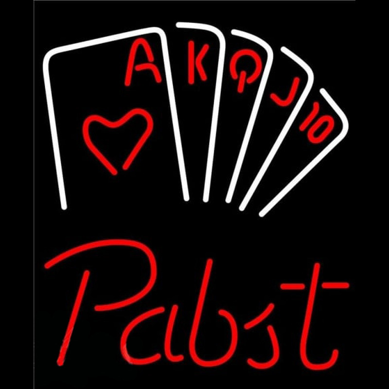 Pabst Poker Series Beer Sign Neonreclame