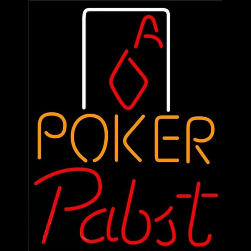 Pabst Poker Squver Ace Beer Sign Neonreclame