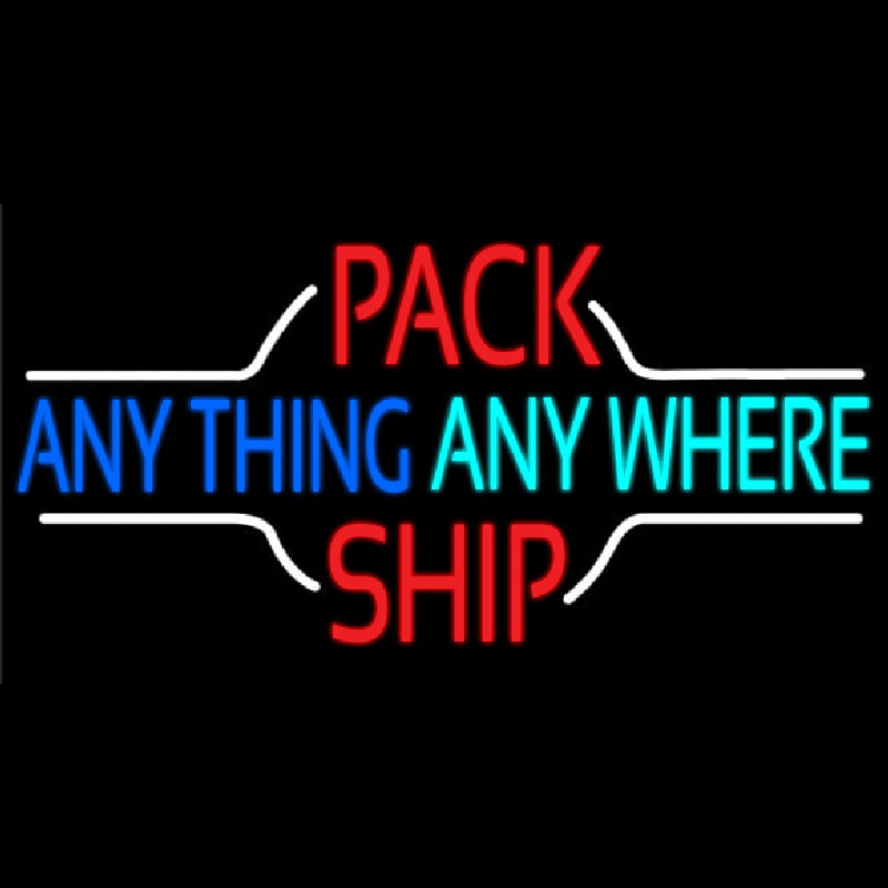 Pack Anything Anywhere Ship Neonreclame