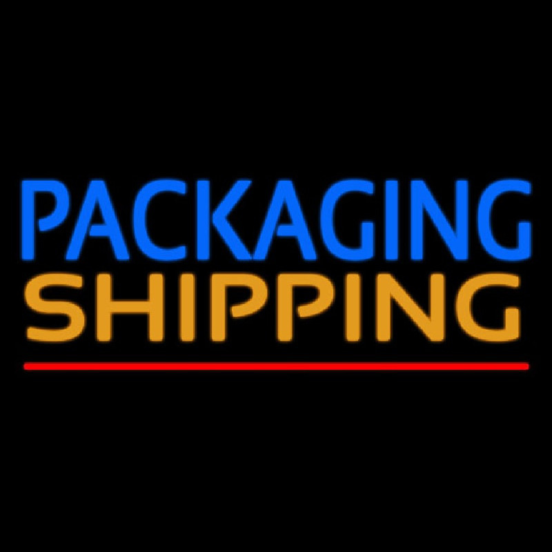 Packaging Shipping Red Line Neonreclame