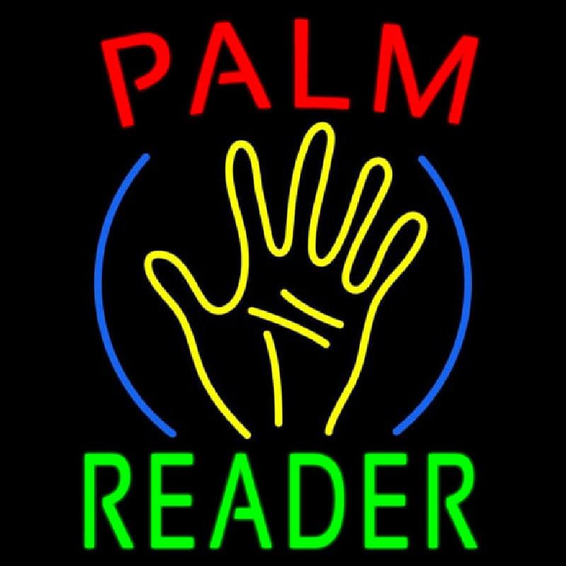 Palm Reader Hand Logo Neonreclame