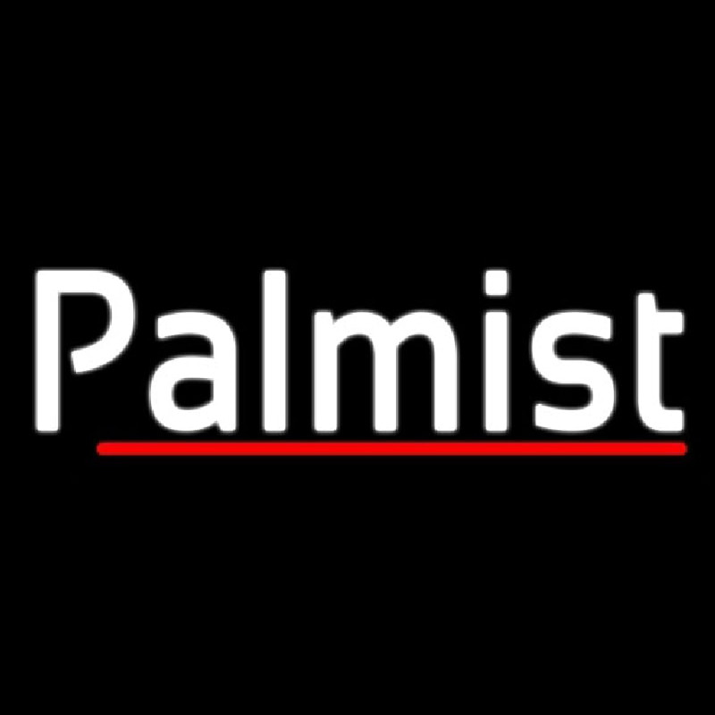 Palmist With Red Line Neonreclame