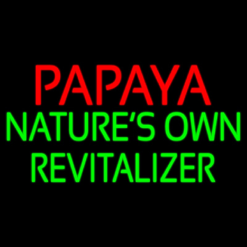 Papaya Natures Own Revitalize Neonreclame