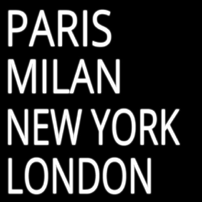 Paris Milan London Neonreclame