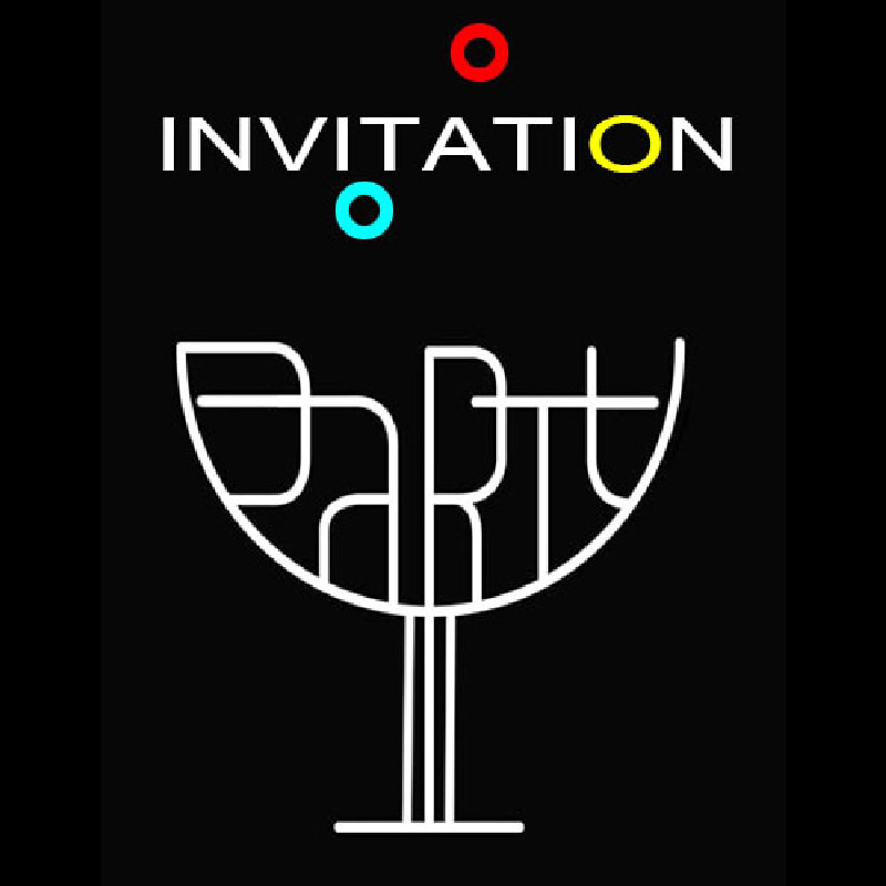 Party Invitation Neonreclame