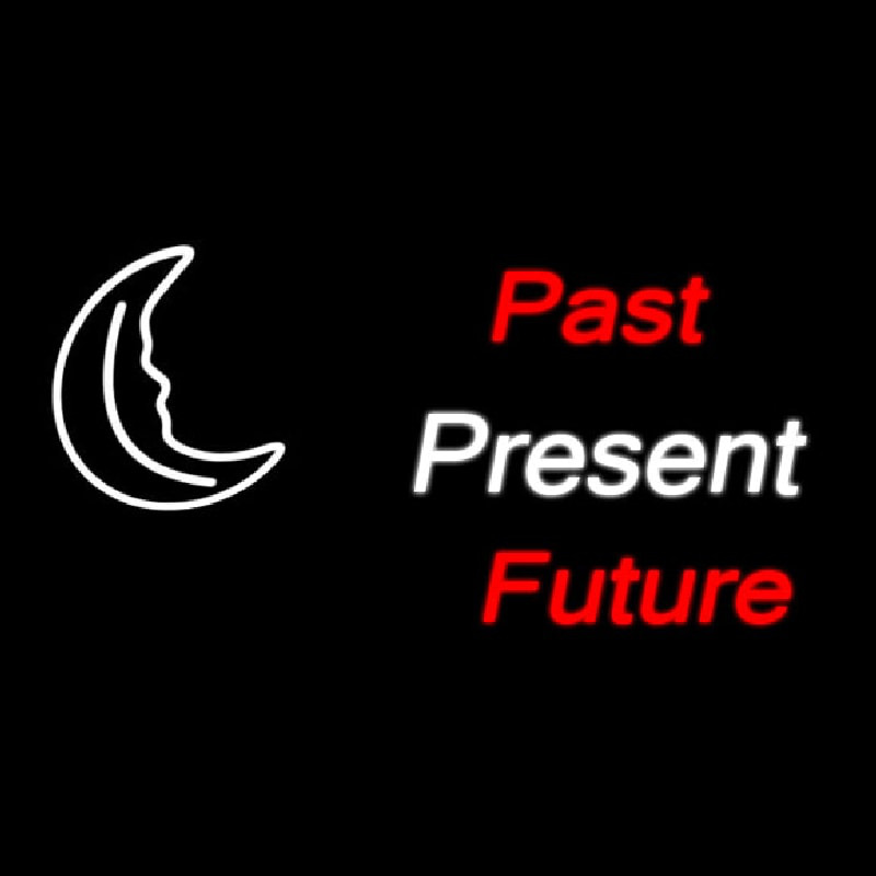 Past Present Future Neonreclame