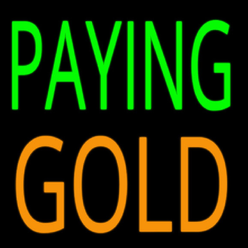 Paying Gold Neonreclame