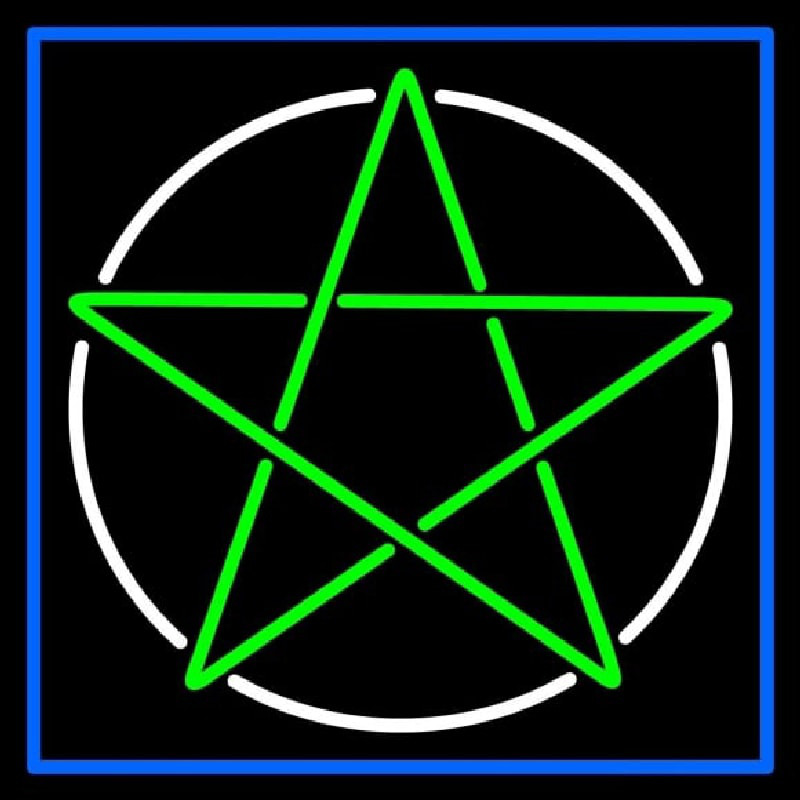 Pentacle With Border Neonreclame