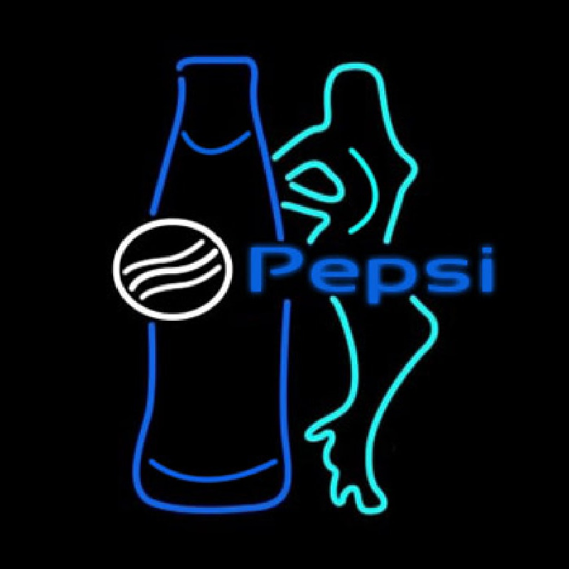 Pepsi Bar With Bottle And Girl Neonreclame