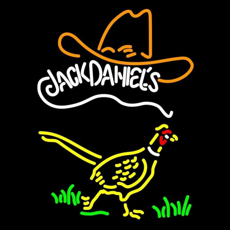 Pheasant and Jack Daniels Neonreclame