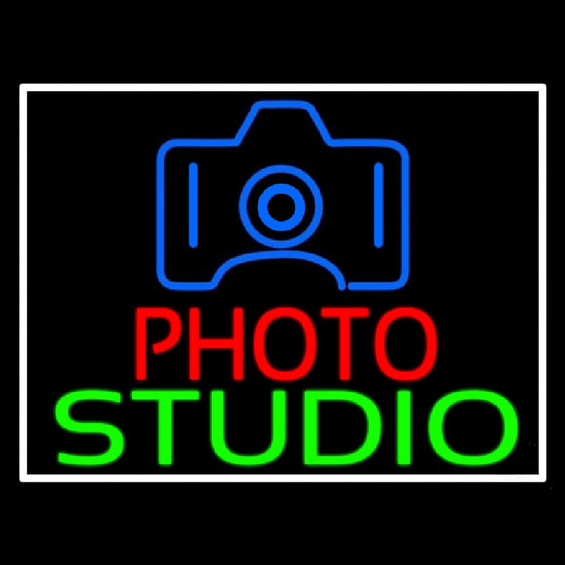 Photo Studio With Camera Logo Neonreclame