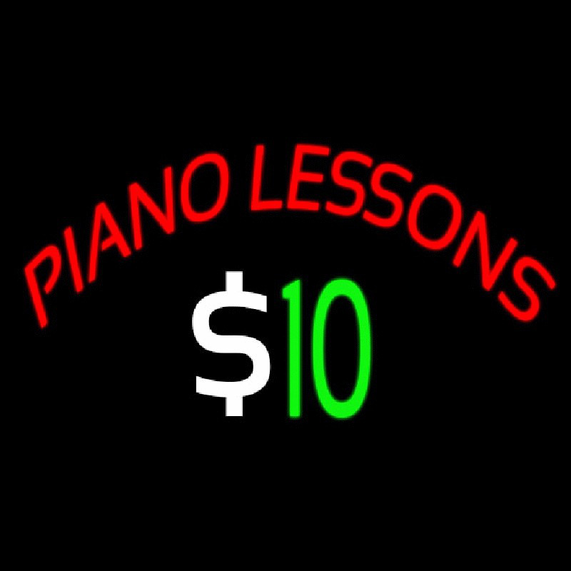 Piano Lessons Dollar Neonreclame