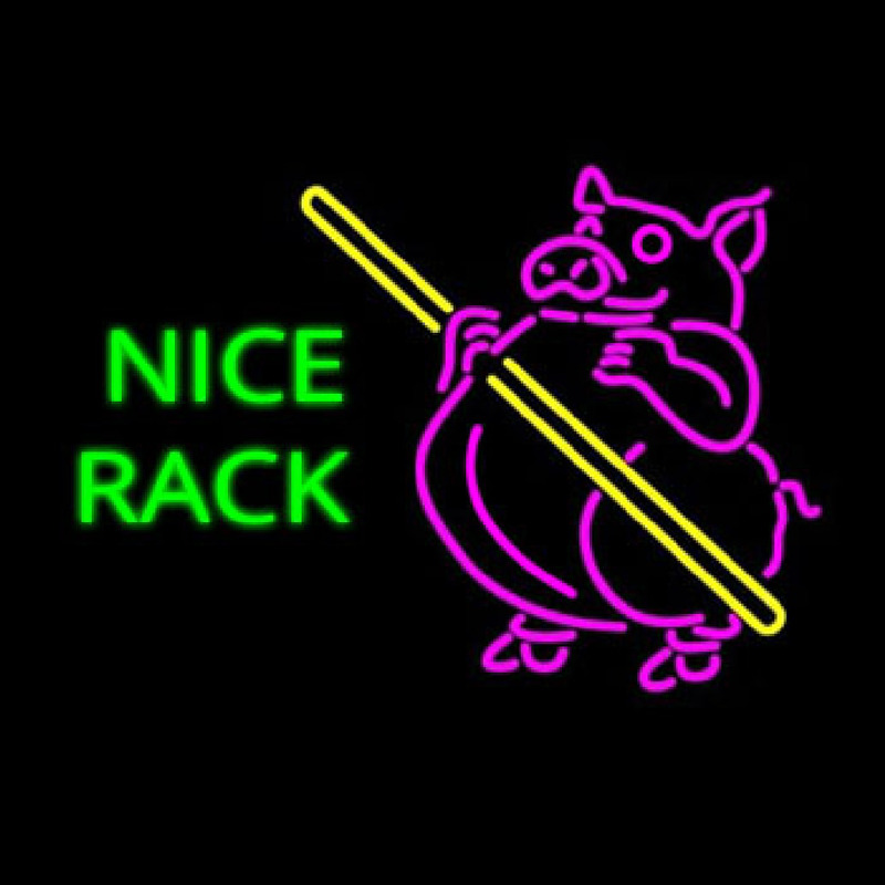 Pig Pool Nice Rack Neonreclame