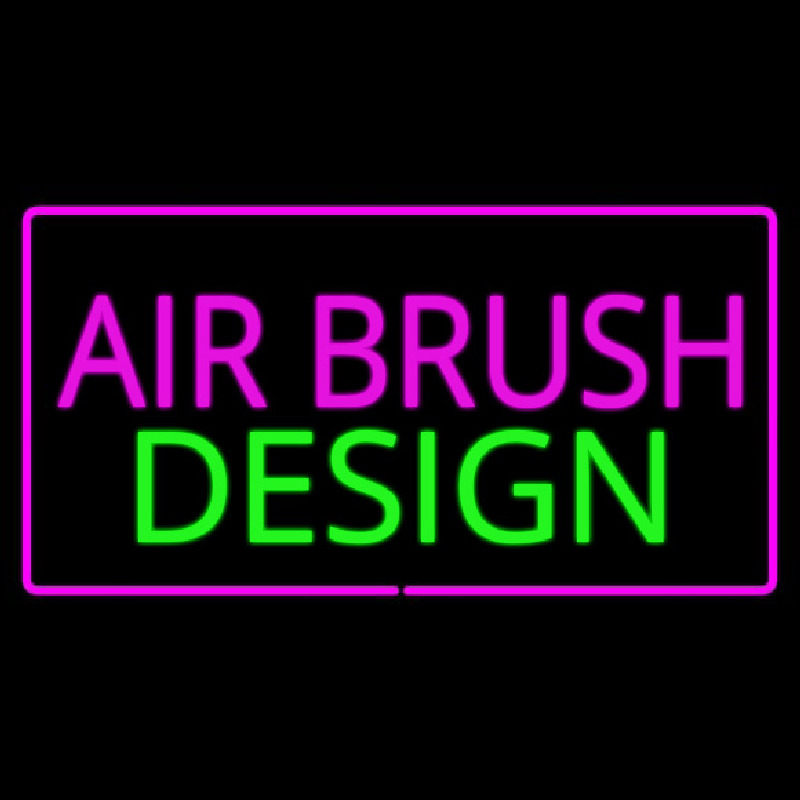 Pink Airbrush Design With Pink Border Neonreclame