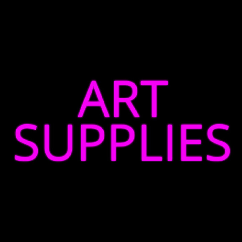 Pink Art Supplies Block 1 Neonreclame