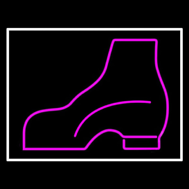 Pink Boots With Border Neonreclame