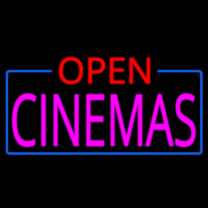 Pink Cinemas Open Neonreclame