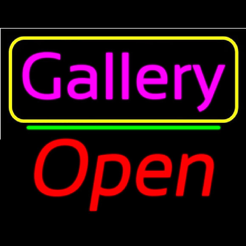 Pink Cursive Gallery With Open 2 Neonreclame