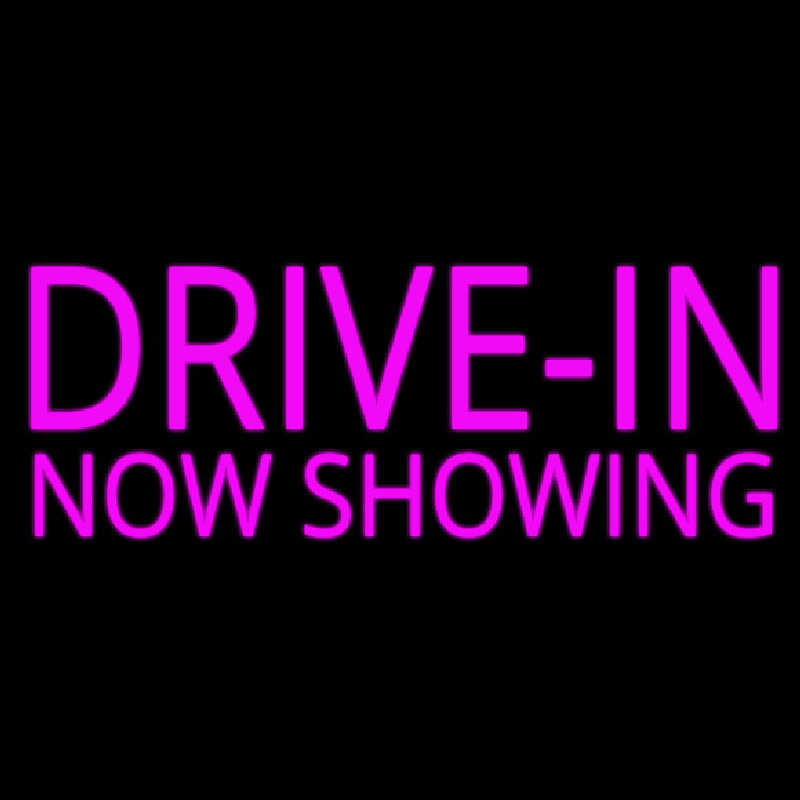 Pink Drive In Now Showing Neonreclame
