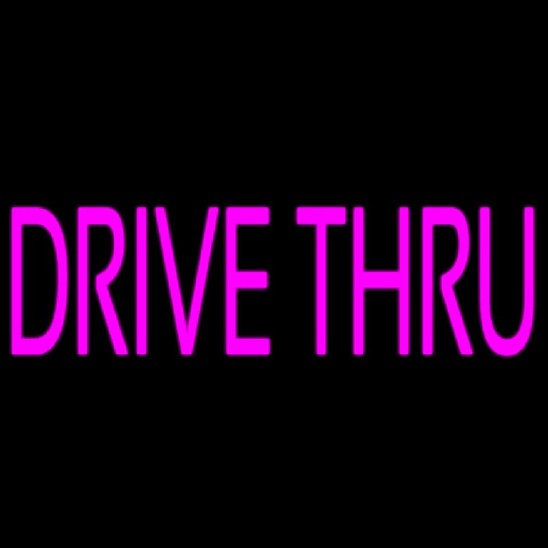 Pink Drive Thru Neonreclame
