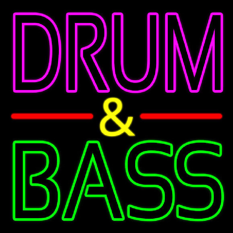 Pink Drum And Green Bass Neonreclame