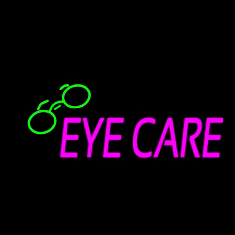 Pink Eye Care Logo Neonreclame