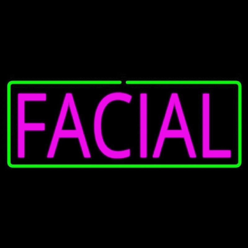 Pink Facial Green Border Neonreclame