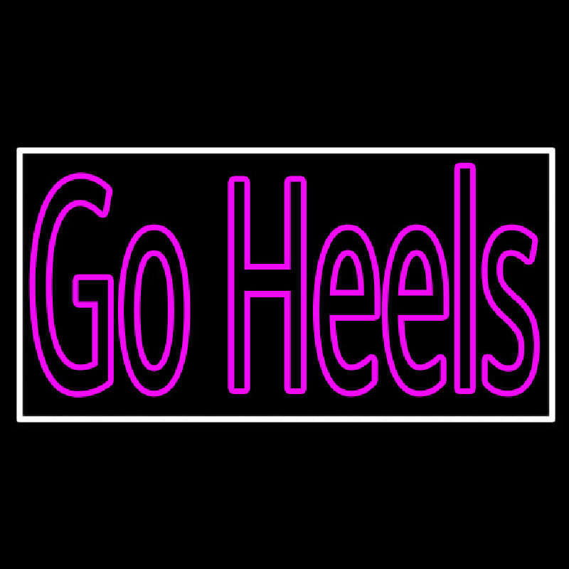 Pink Go Heels With Border Neonreclame