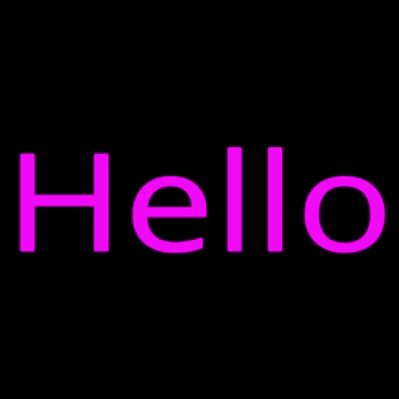 Pink Hello Neonreclame