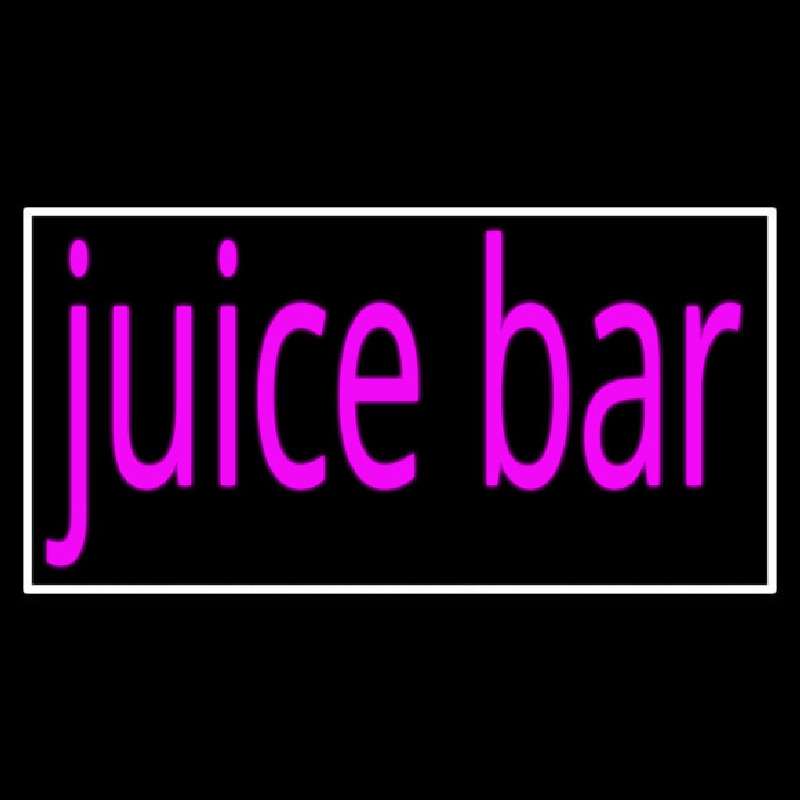 Pink Juice Bar With White Border Neonreclame