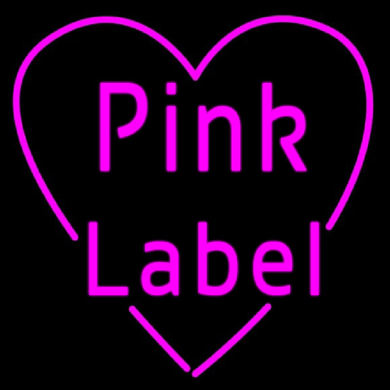 Pink Label Heart Neonreclame
